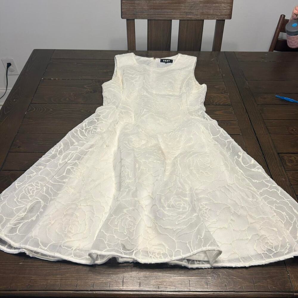 Dkny white lace dress
